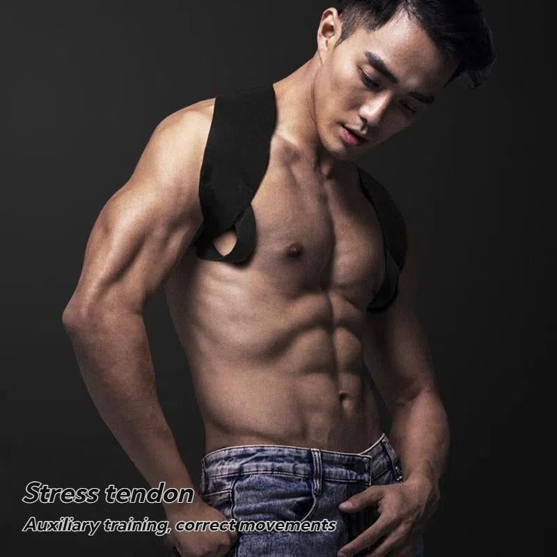 GETBED Fitness Heavy Shoulder Straps, Bench Presses, Shoulder Support, Shoulder Training, Press Lifts, Chest Straight, Straight Back Correction, Open Shoulder Assist Straps, Heavy Shoulder Straightener Breathable Healthcare