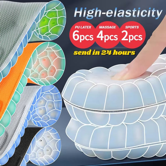 6PCS Massage Sports Insoles Super Soft Sport Insole for Feet Running Baskets Shoe Inserts Soles Arch Support Orthopedic Cushion
